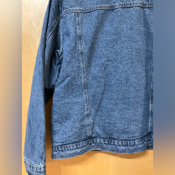 BP Denim Oversize Trucker Jacket Faux Shearling Neck & Lined Inside 🔥 - Picture 9 of 15